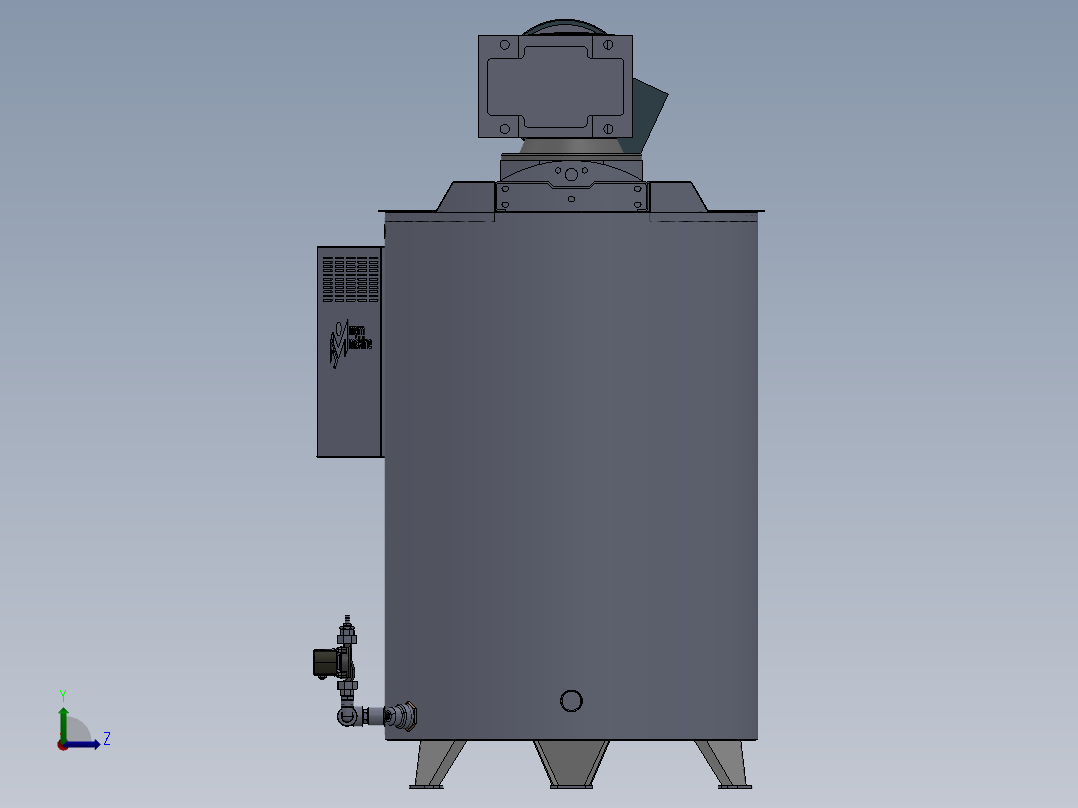 压力容积、化工搅拌罐左视图