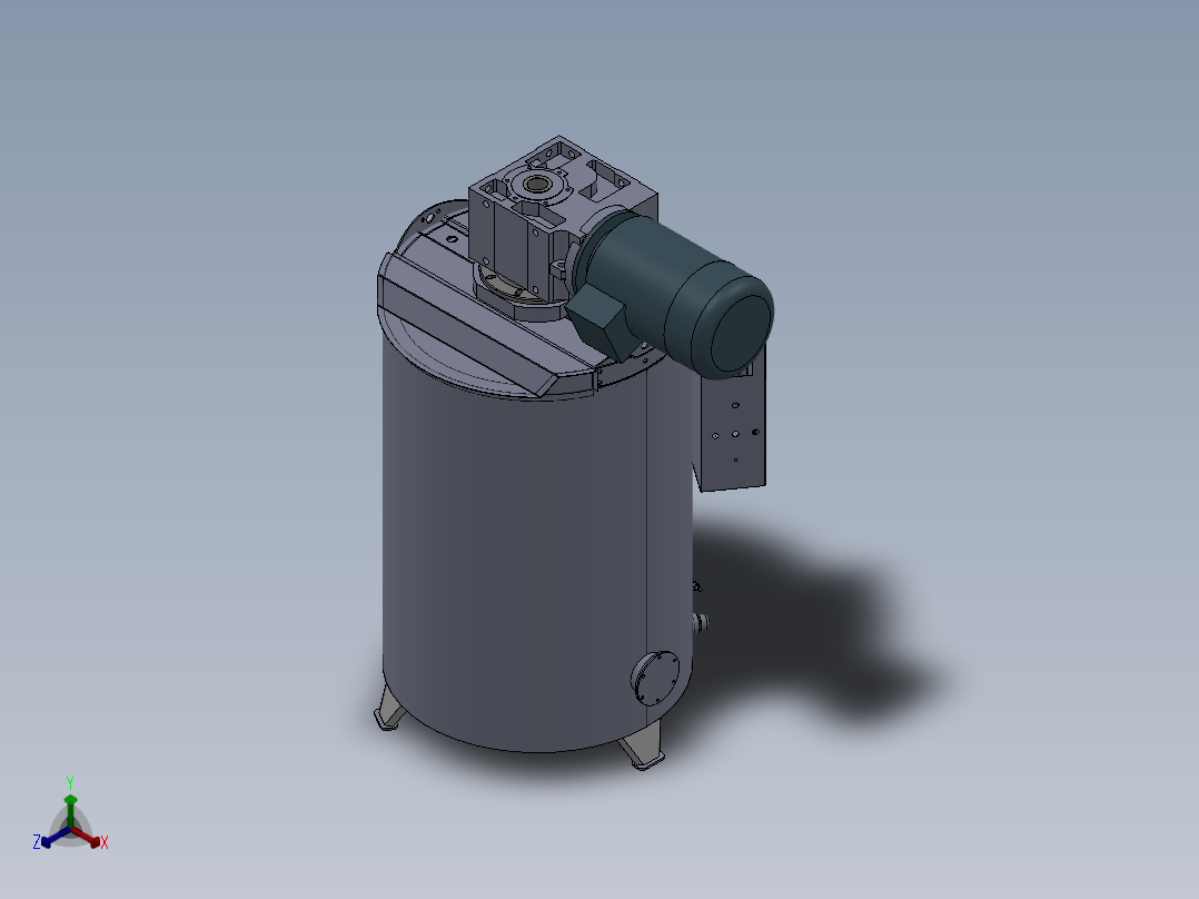 压力容积、化工搅拌罐正等轴测图