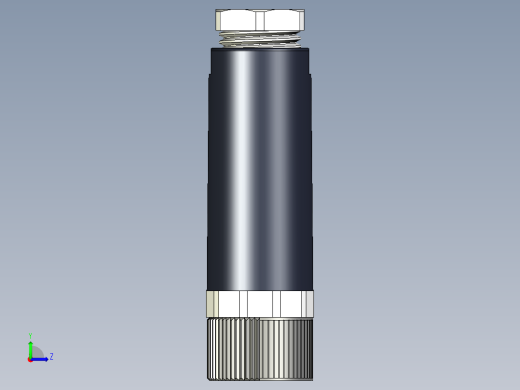 M8传感插连接器直型母插3芯左视缩略图