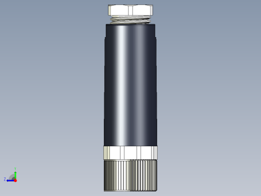 M8传感插连接器直型母插3芯右视缩略图