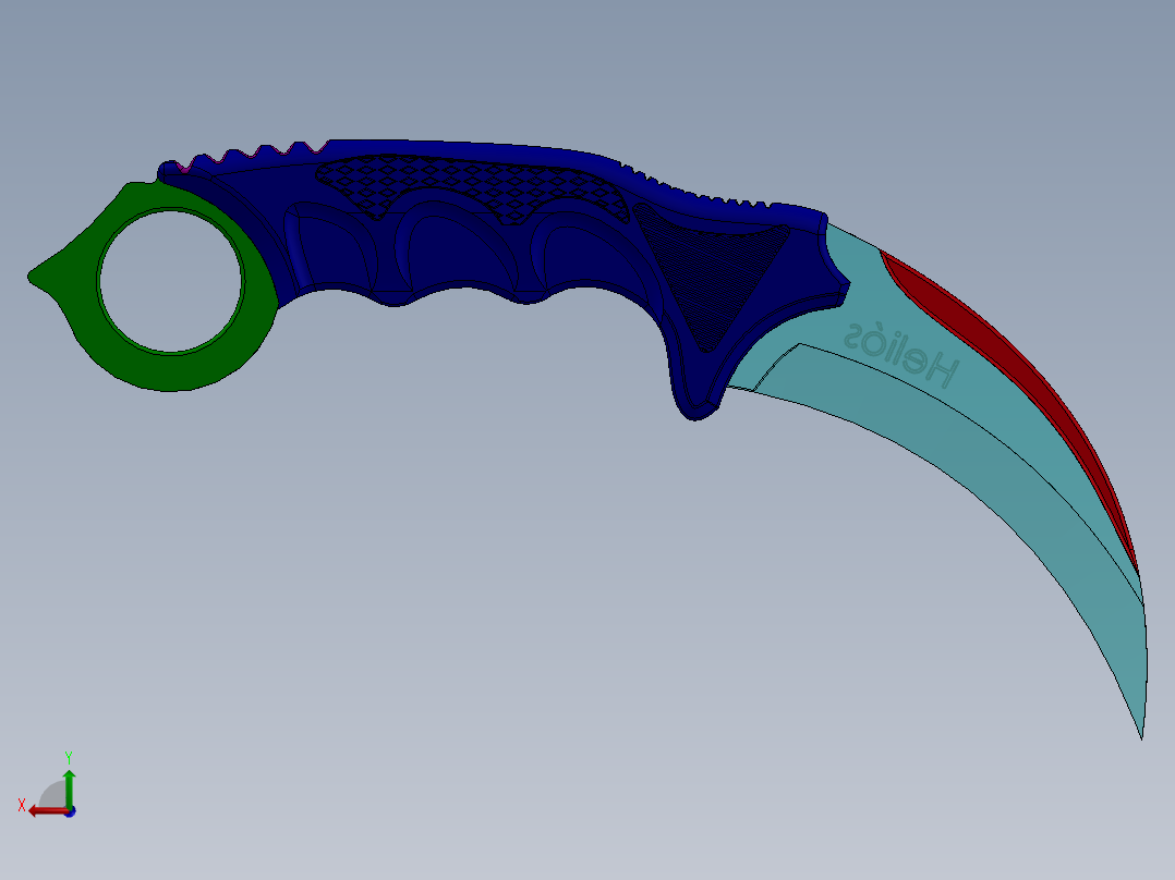 爪子刀、刀(2)后视图