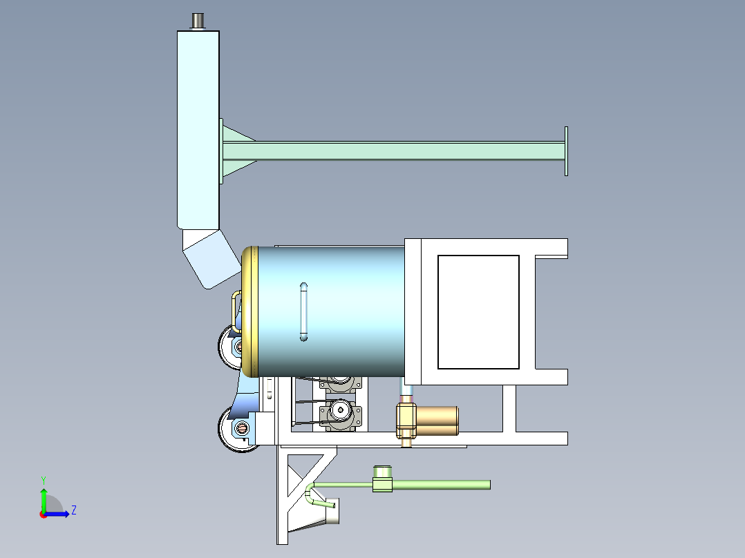 SD-400 预包装零食自动分料装盘机左视图