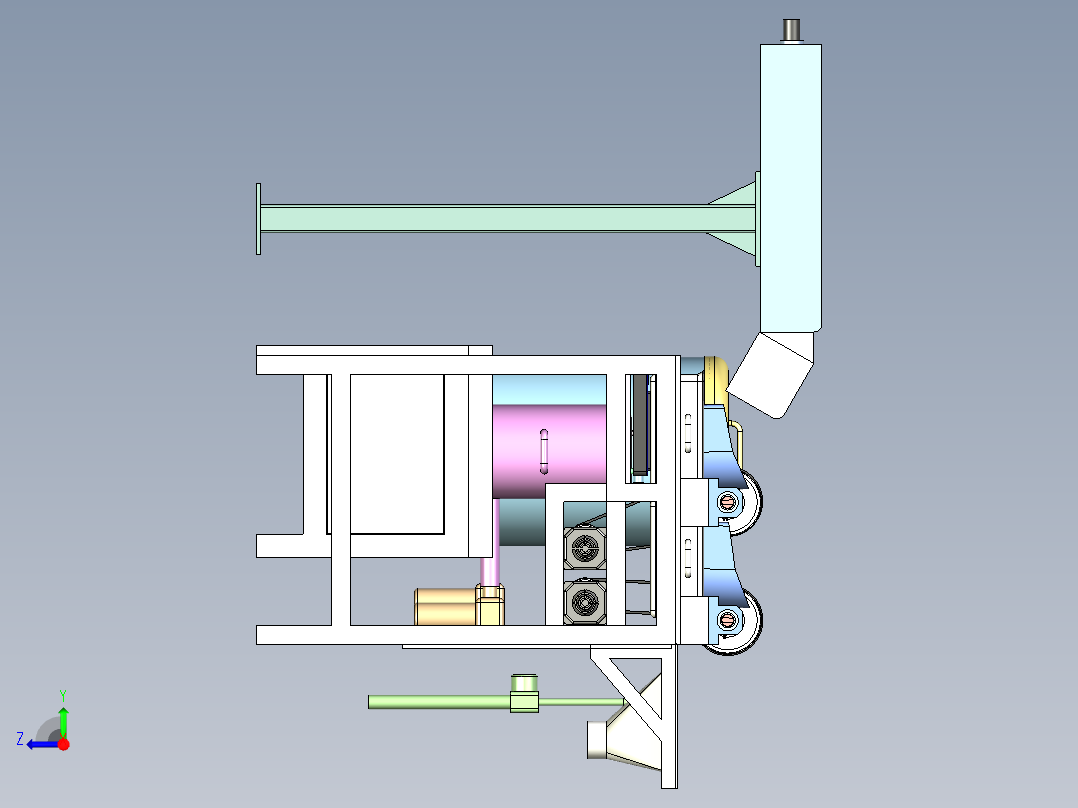 SD-400 预包装零食自动分料装盘机右视图