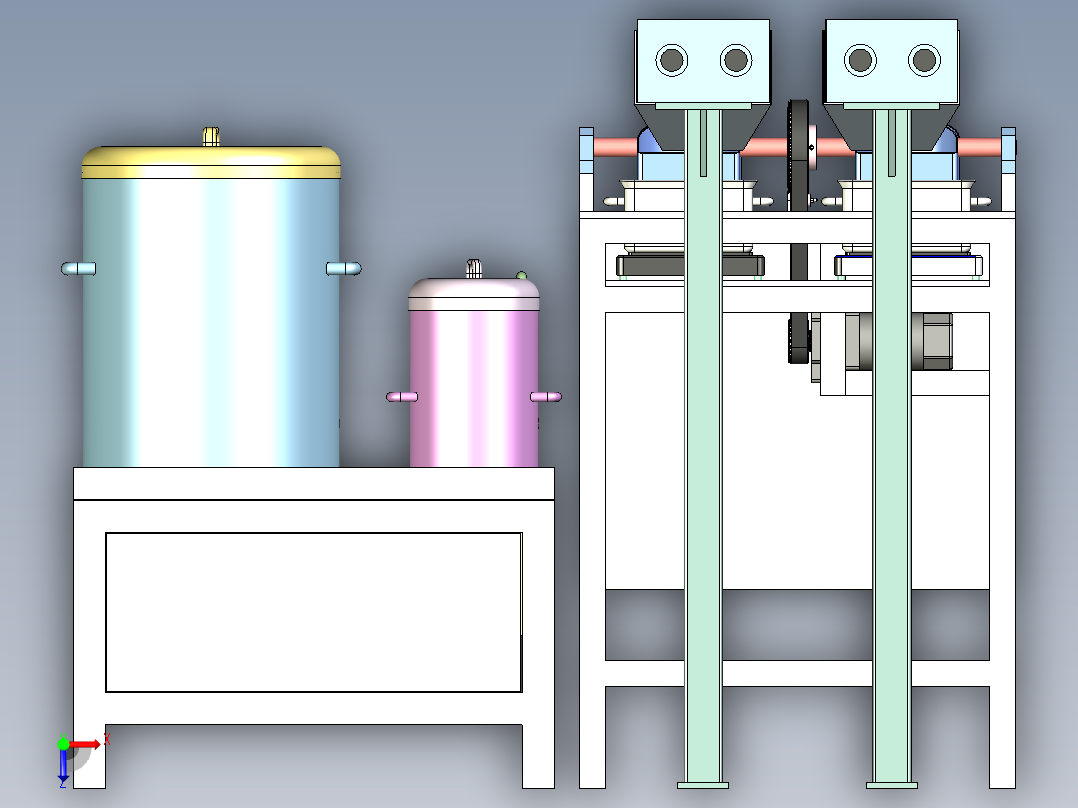 SD-400 预包装零食自动分料装盘机俯视图