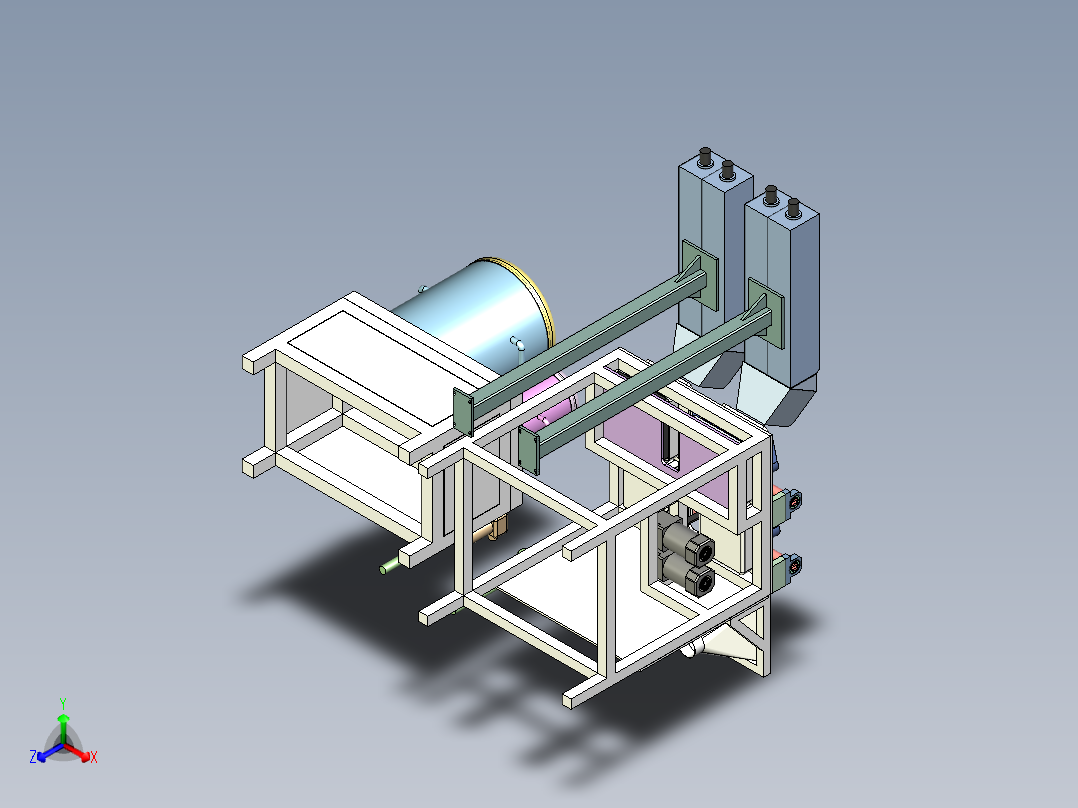 SD-400 预包装零食自动分料装盘机正等轴测图