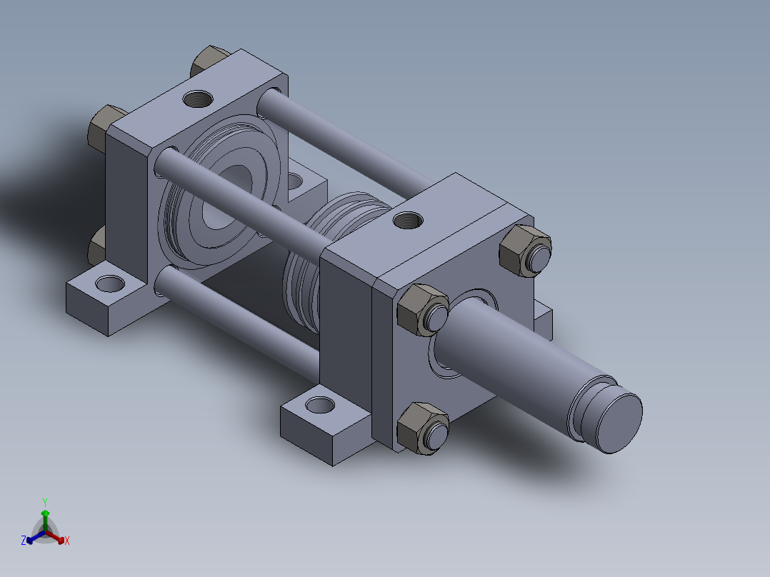 拉杆液压缸（带脚安装）100x50x99.5毫米