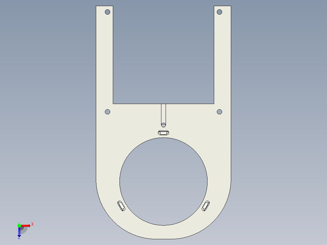 A2004422-数控铣床 环形LED灯安装板俯视图