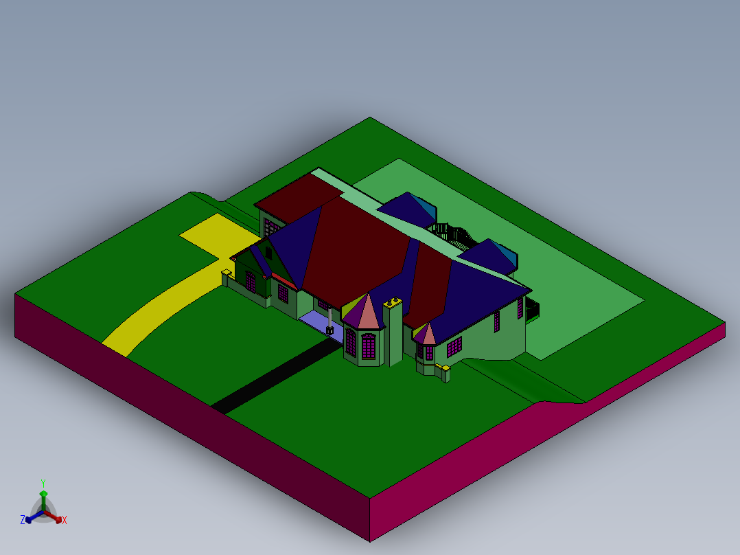 房子、建筑(223)主视图
