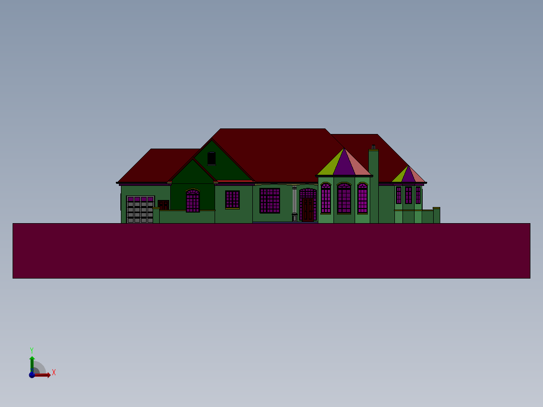 房子、建筑(223)前视图