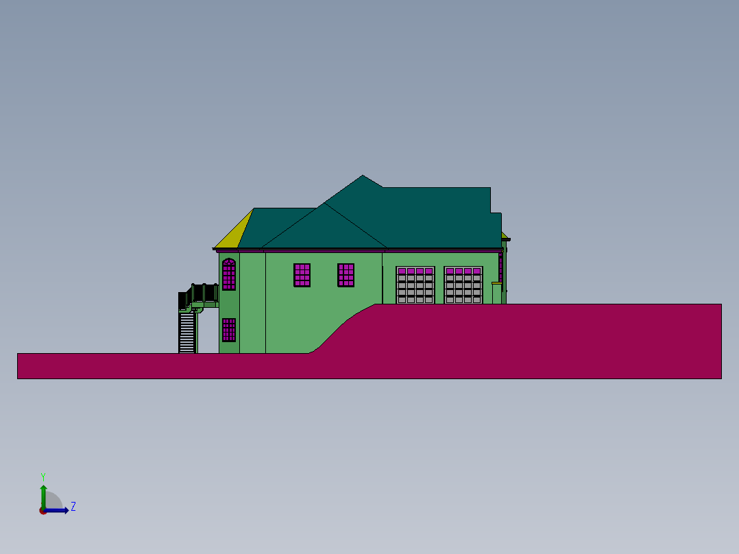 房子、建筑(223)左视图