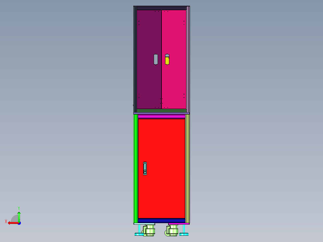 在线式辅助定位螺丝锁付设备后视图