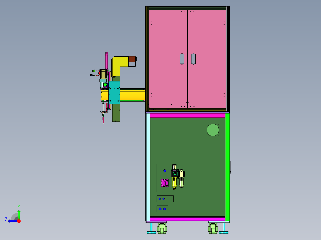 在线式辅助定位螺丝锁付设备右视图