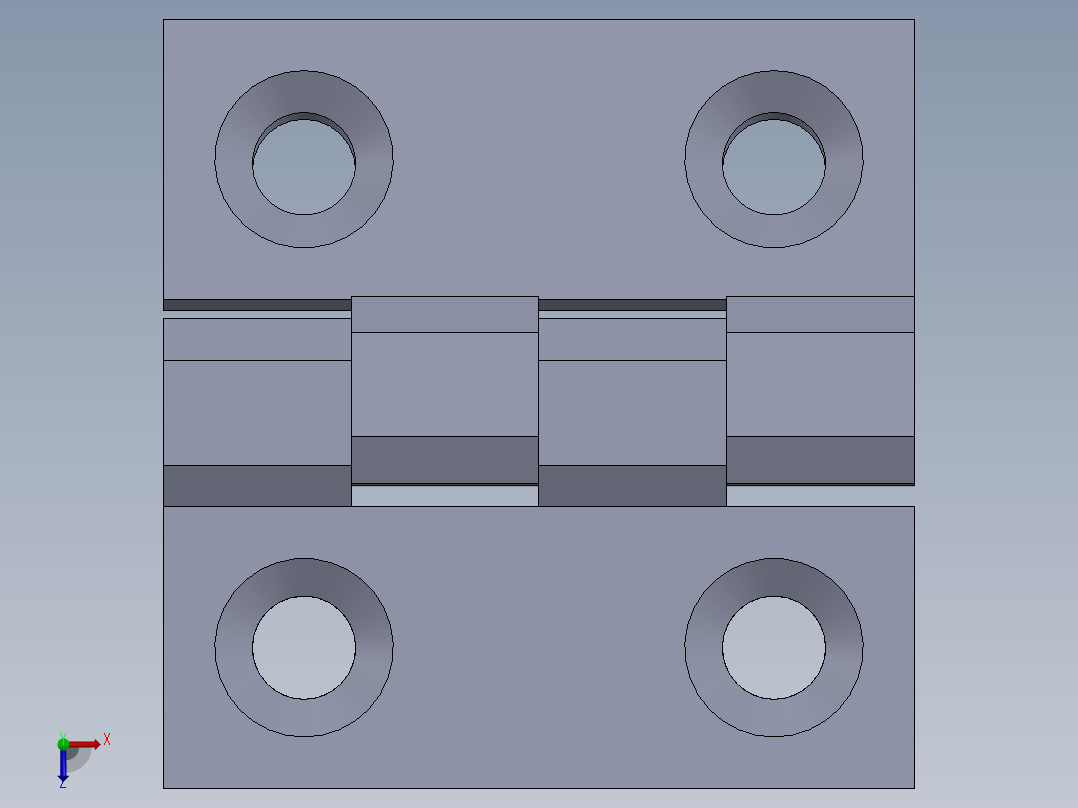 军用级铰链 5MM俯视图