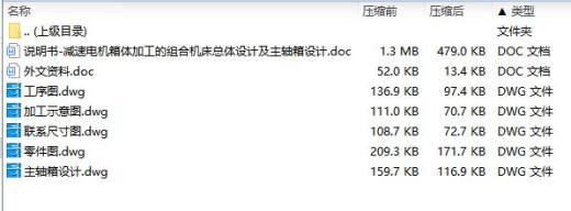 减速电机箱体加工的组合机床总体设计及主轴箱设计含5张CAD图缩略图