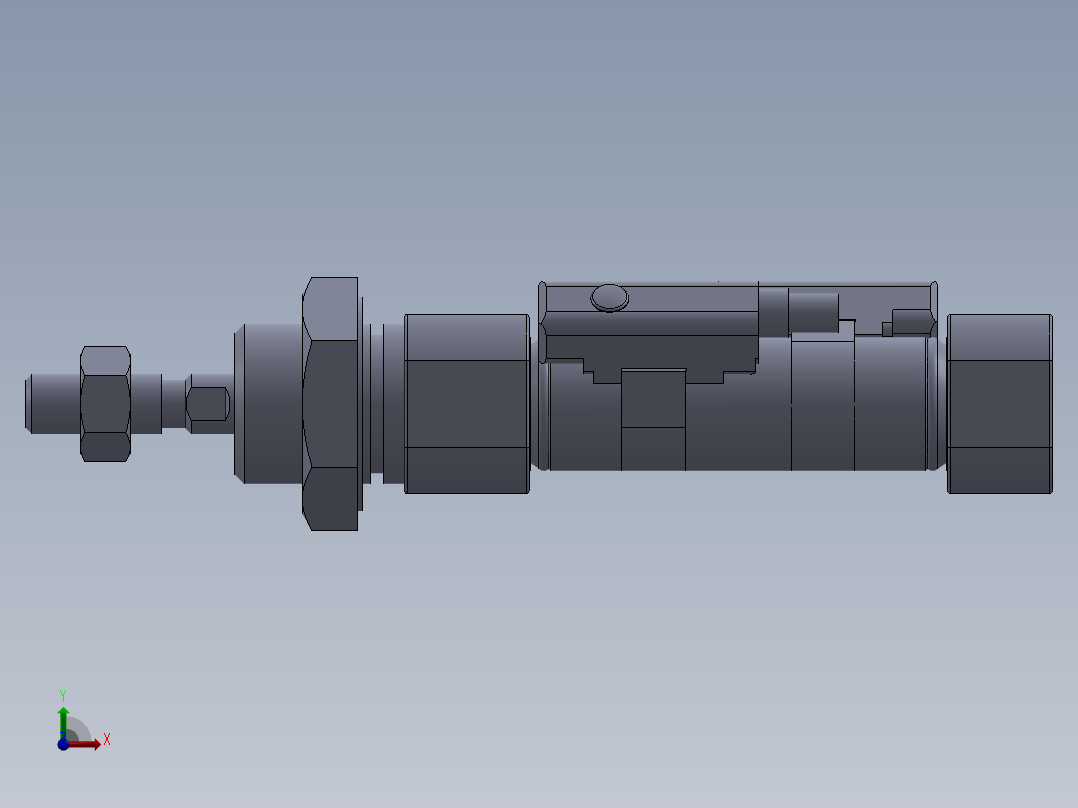 气缸MI12x15S-U-M-2前视图