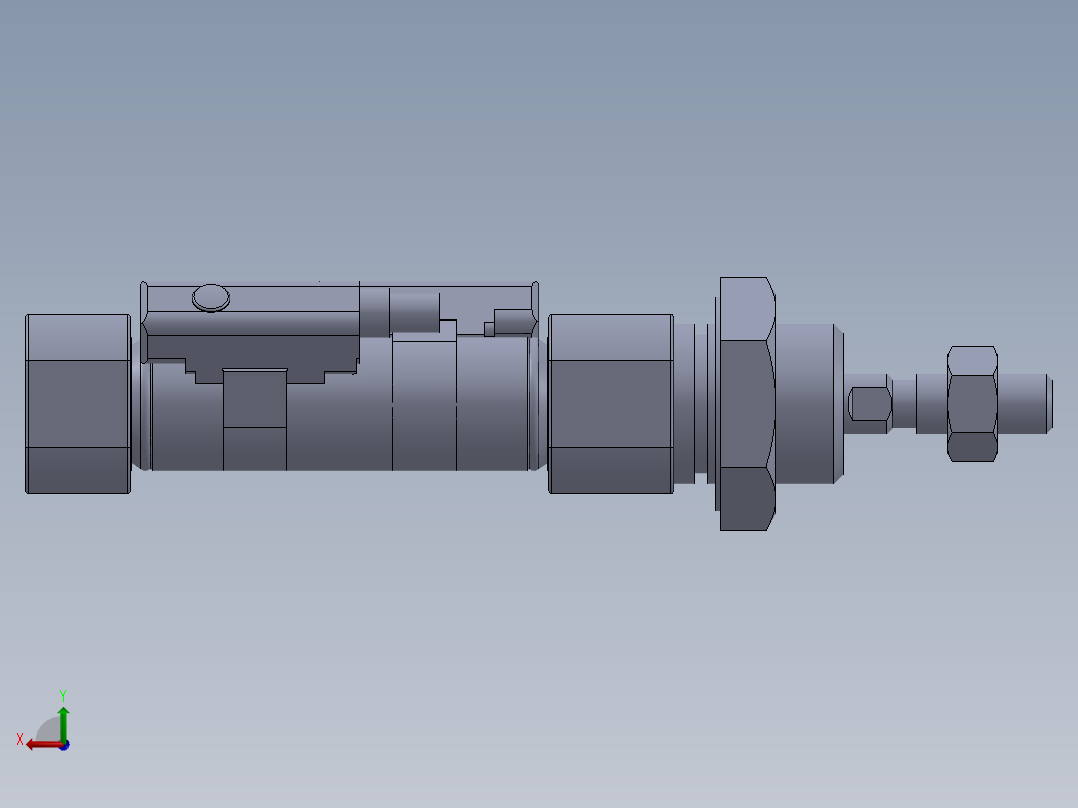 气缸MI12x15S-U-M-2后视图