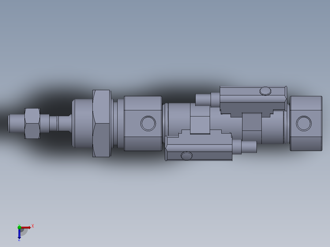 气缸MI12x15S-U-M-2俯视图