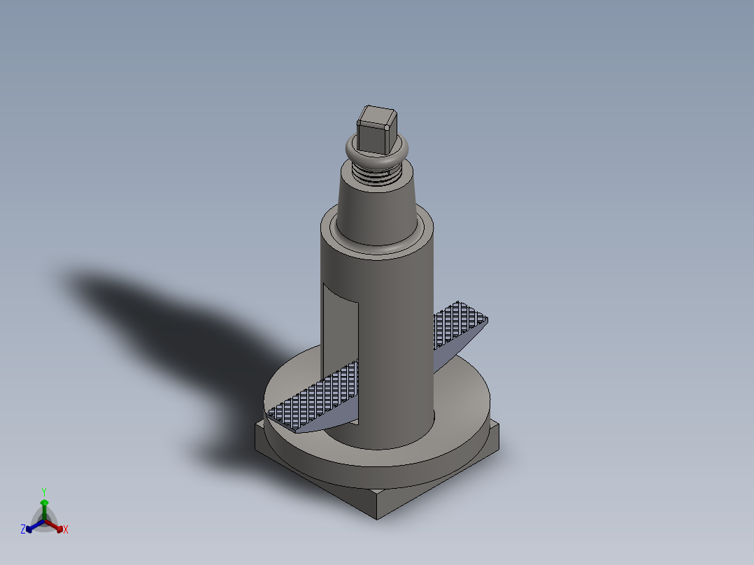 单刀架正等轴测图