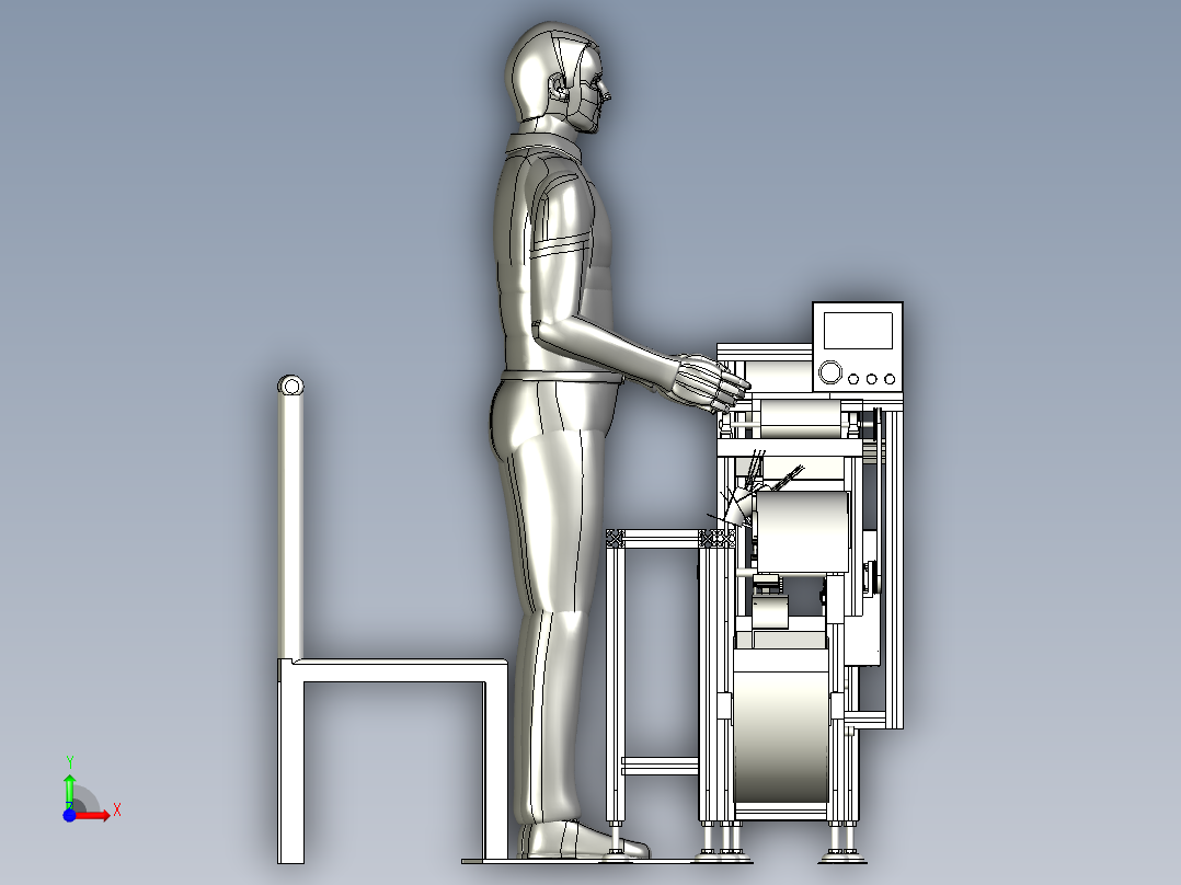 圆珠笔计数分拣机设备前视图