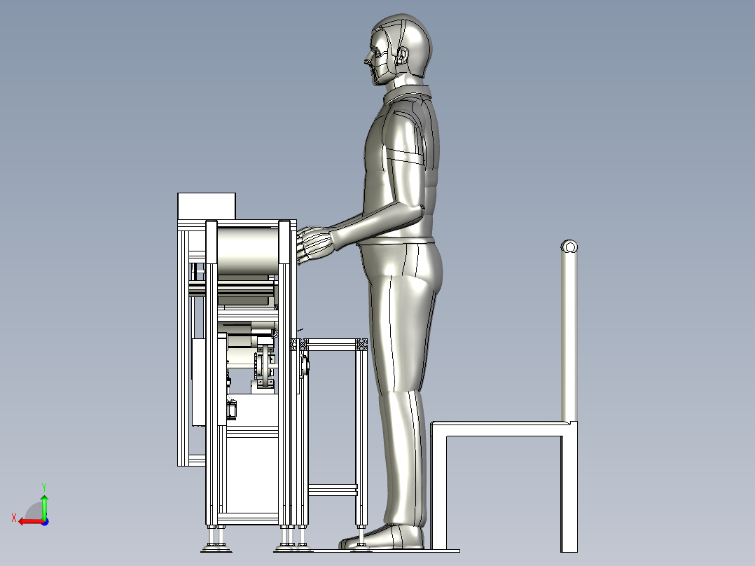 圆珠笔计数分拣机设备后视图