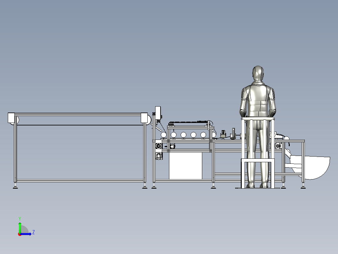 圆珠笔计数分拣机设备左视图