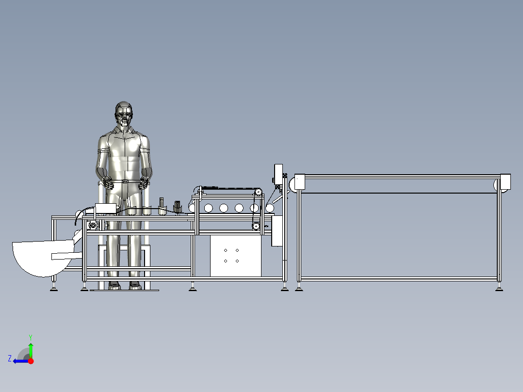 圆珠笔计数分拣机设备右视图