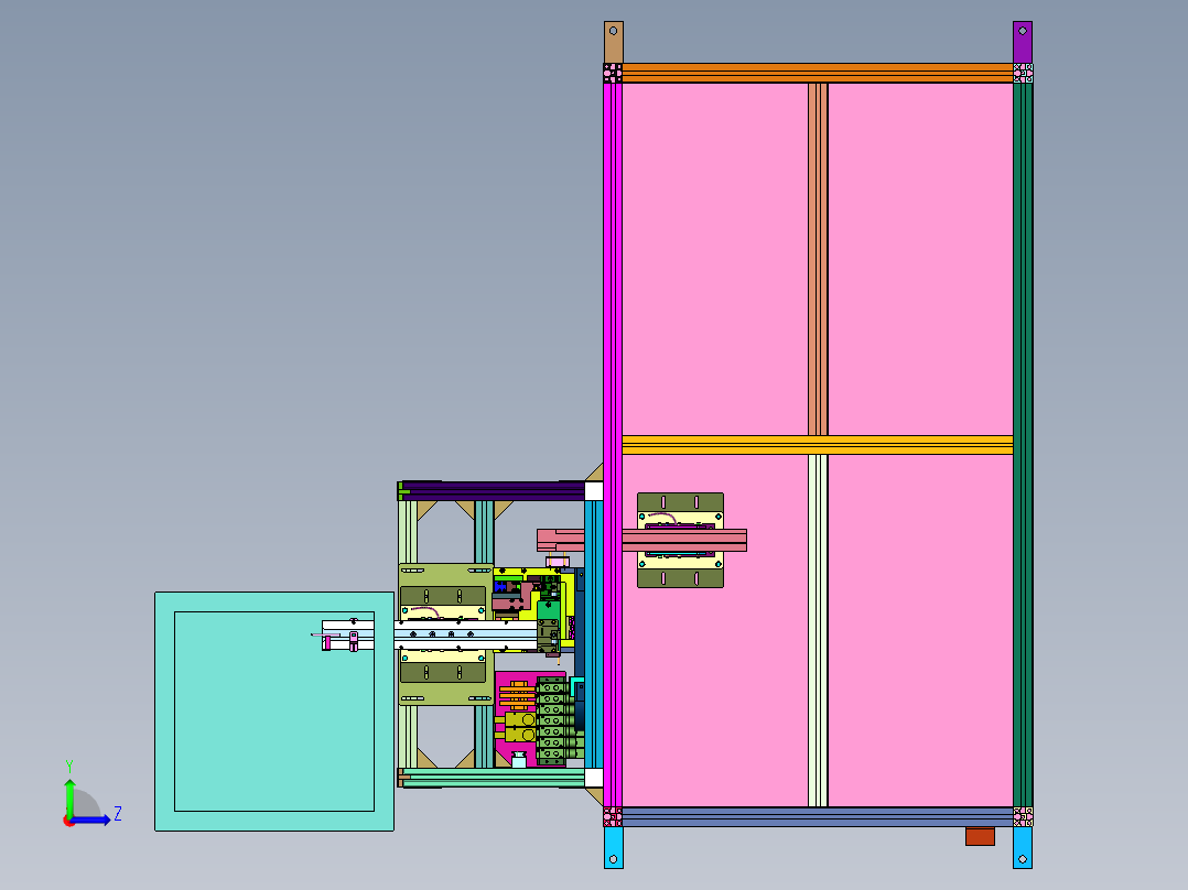 连接器制造用插针辅助排序工具左视图
