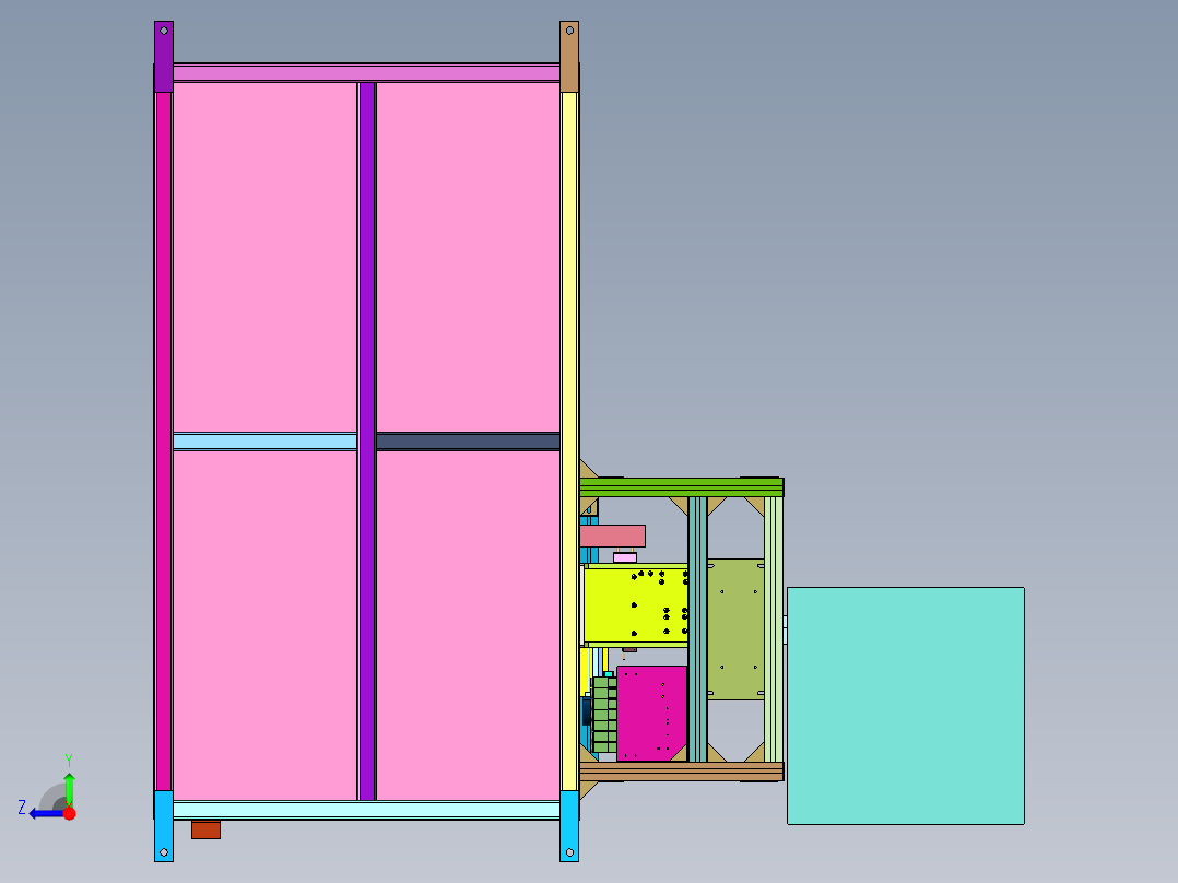 连接器制造用插针辅助排序工具右视图