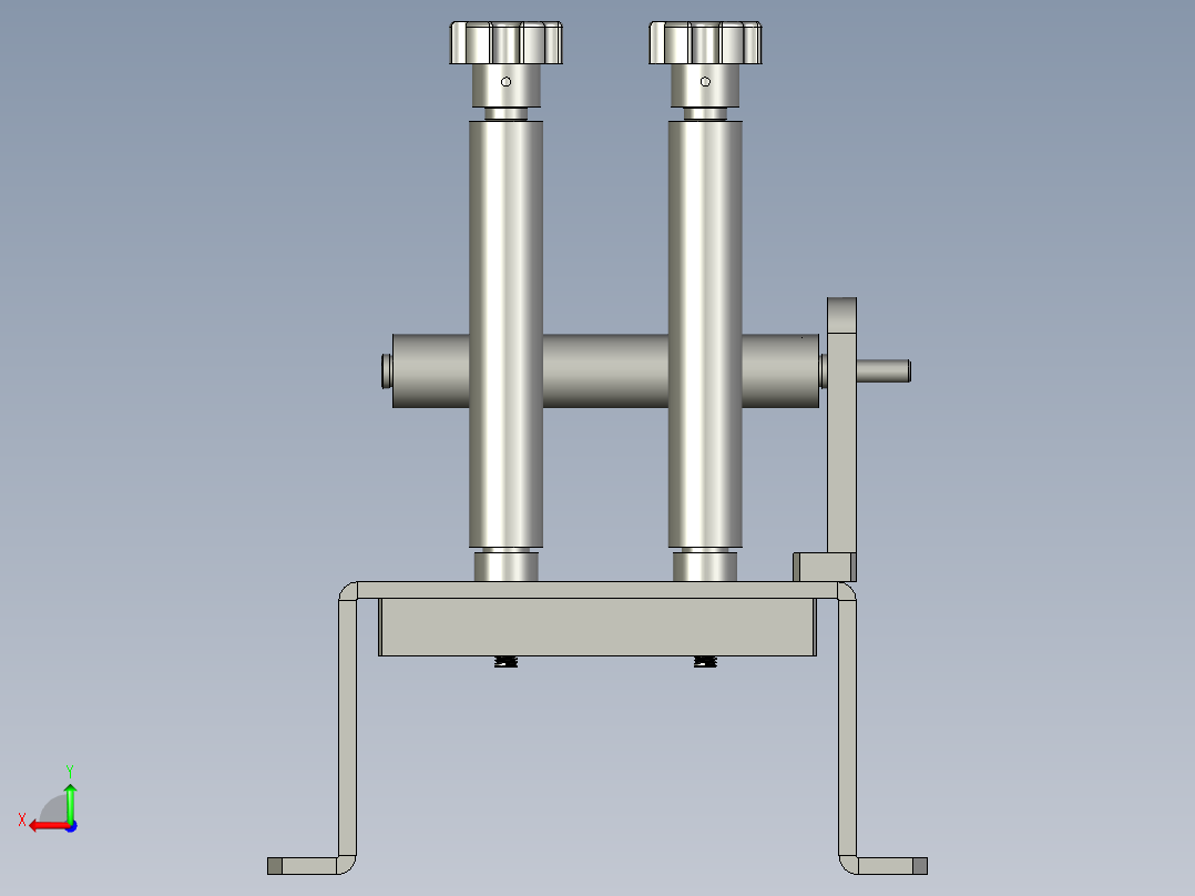 3111牵引机入料口滚筒组件01后视图