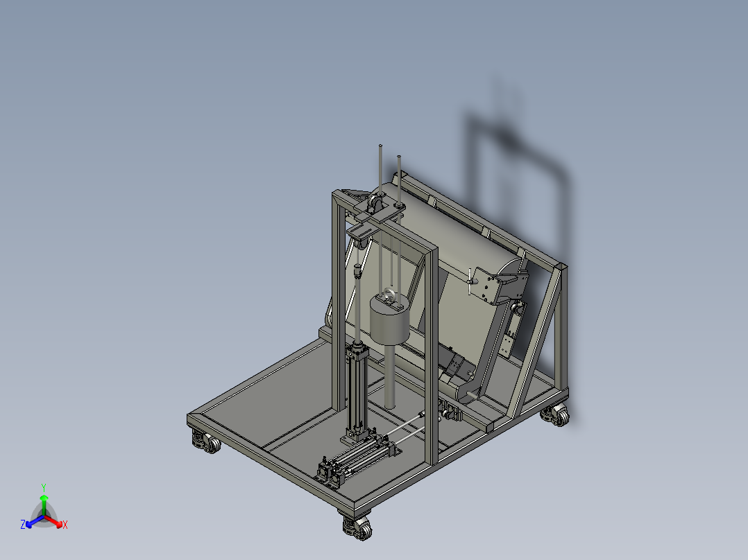 多功能转轴智能测试仪正等轴测图