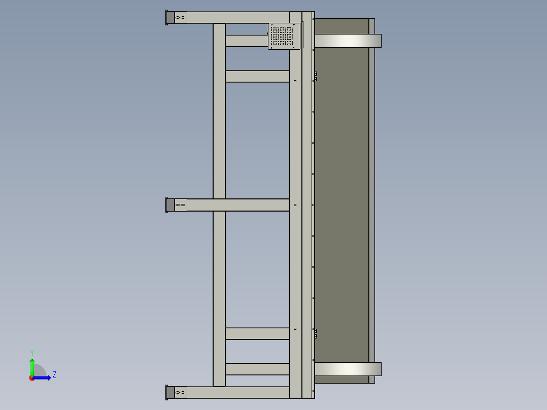 N2前后定位自动折弯组件左视图