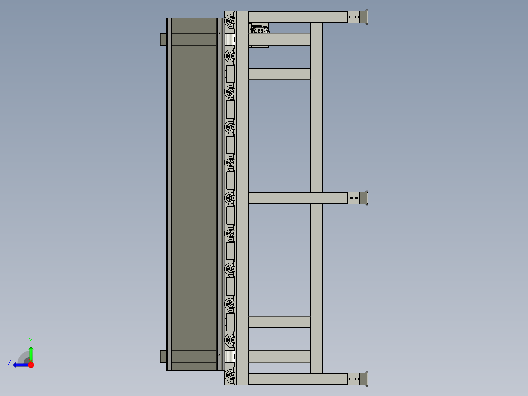 N2前后定位自动折弯组件右视图