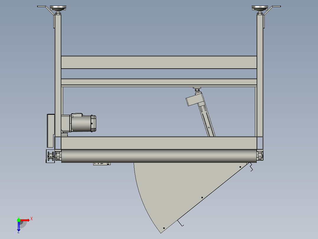 N2前后定位自动折弯组件俯视图