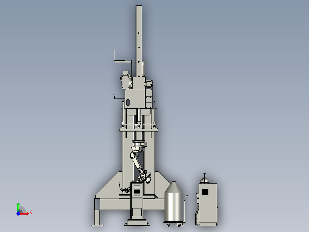 综合立体式自动焊接机用悬臂架前视图
