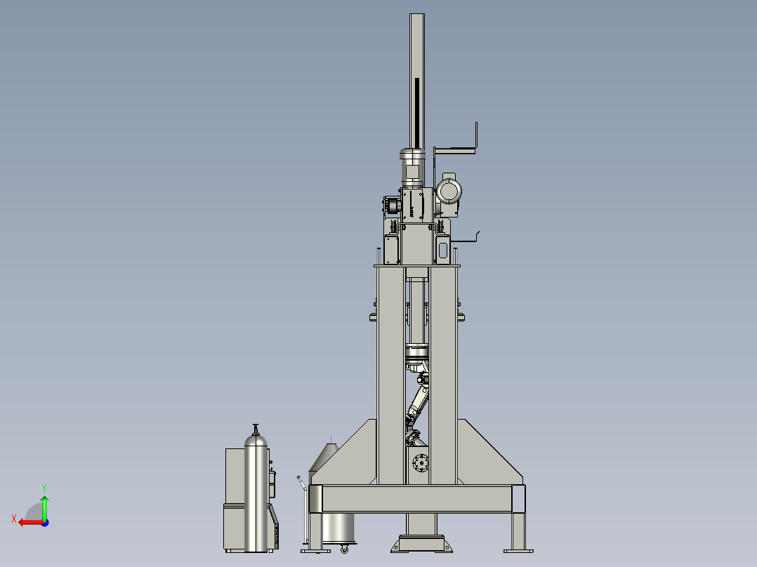 综合立体式自动焊接机用悬臂架后视图