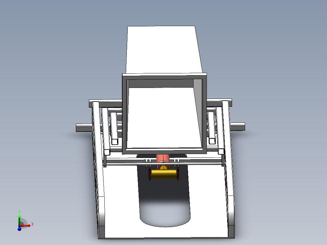 挂桶垃圾车提升装置三维模型-- 1271153--249主视图
