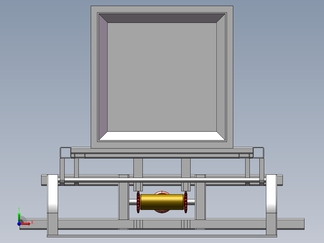 挂桶垃圾车提升装置三维模型-- 1271153--249前视图