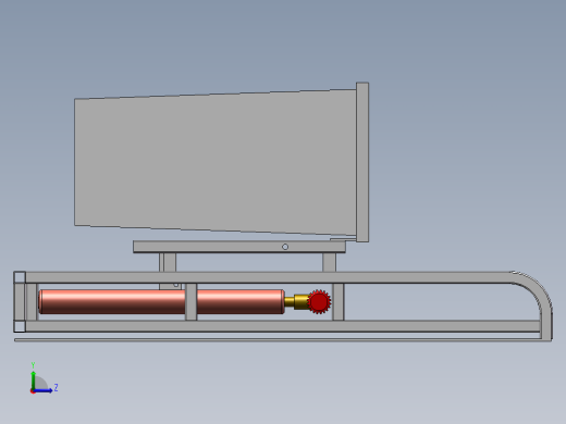 挂桶垃圾车提升装置三维模型-- 1271153--249左视缩略图