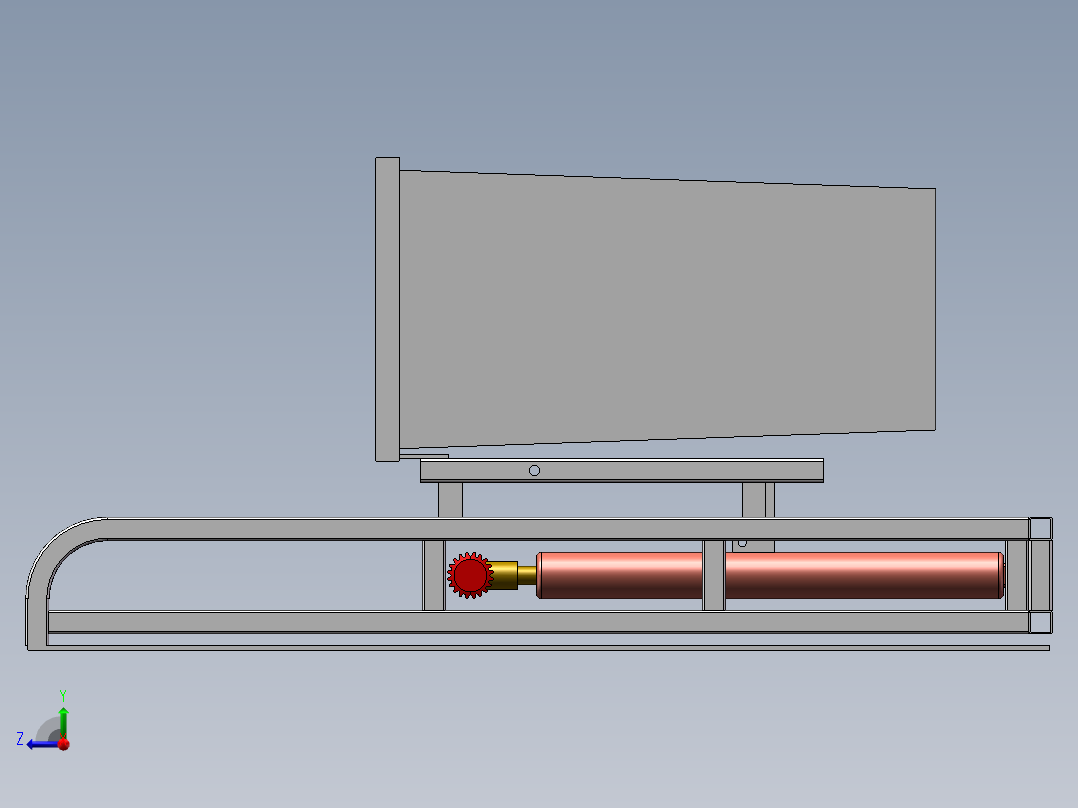 挂桶垃圾车提升装置三维模型-- 1271153--249右视图