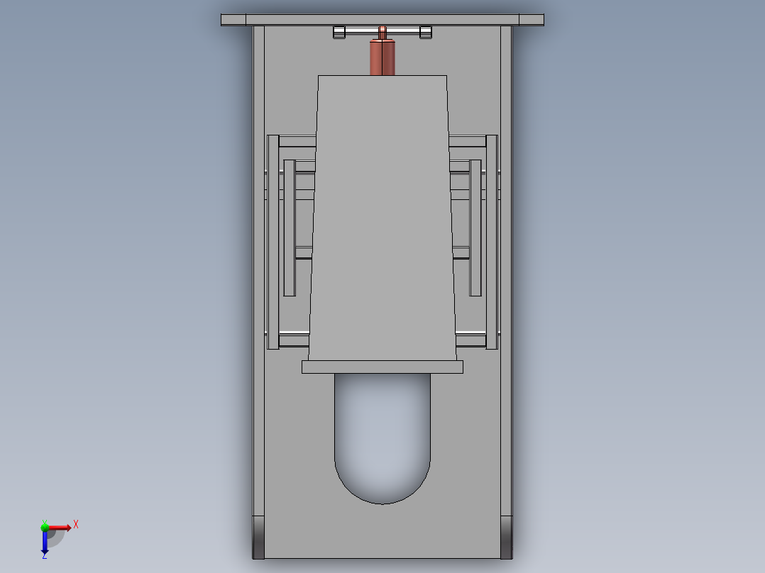 挂桶垃圾车提升装置三维模型-- 1271153--249俯视图