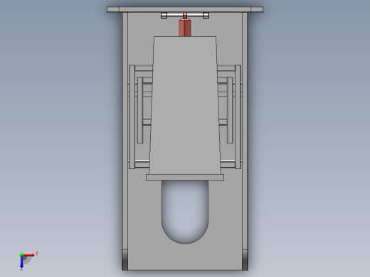 挂桶垃圾车提升装置三维模型-- 1271153--249俯视缩略图