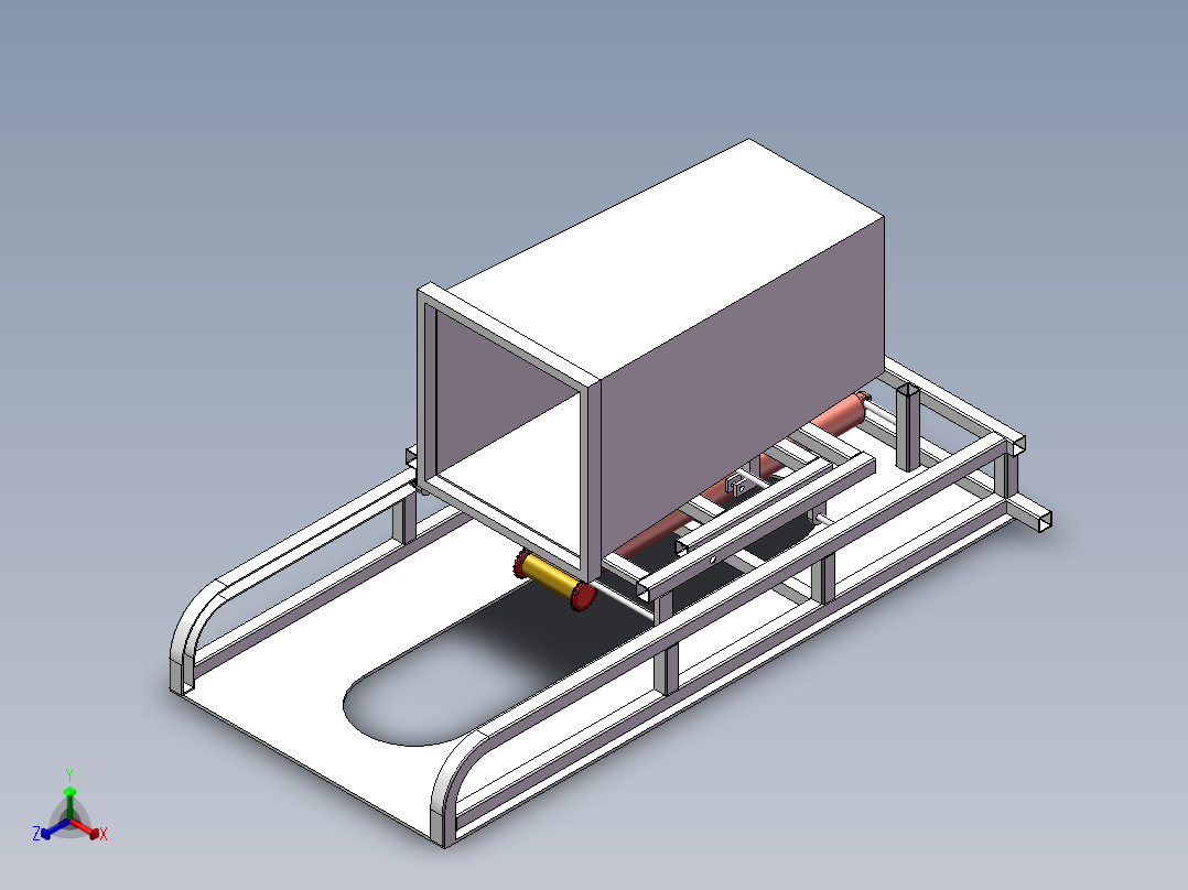 挂桶垃圾车提升装置三维模型-- 1271153--249正等轴测图