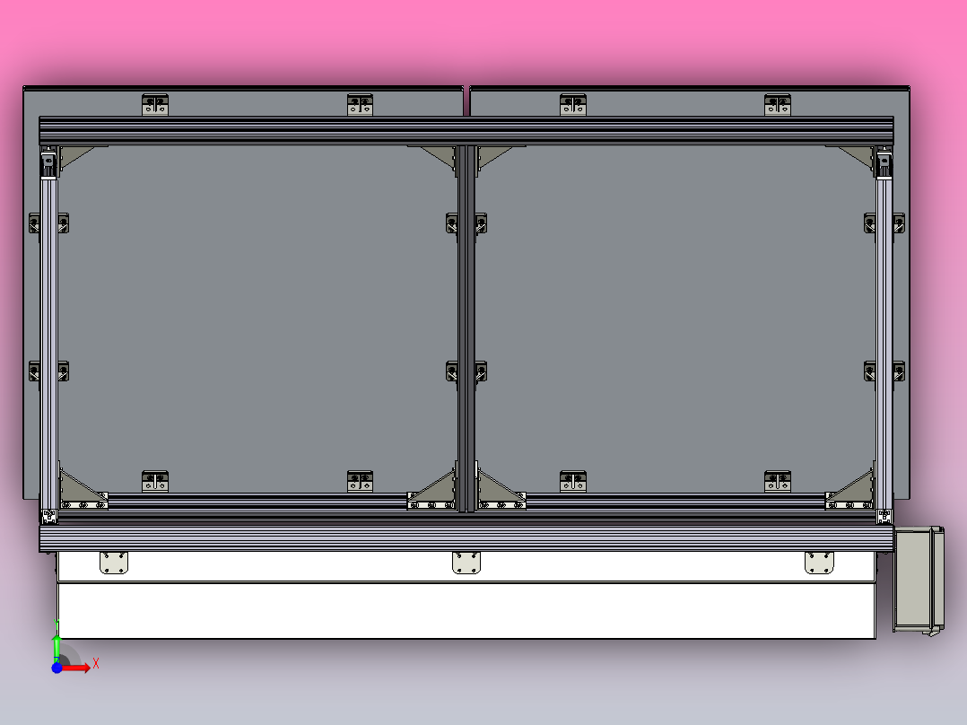 温室太阳能电池板前视图