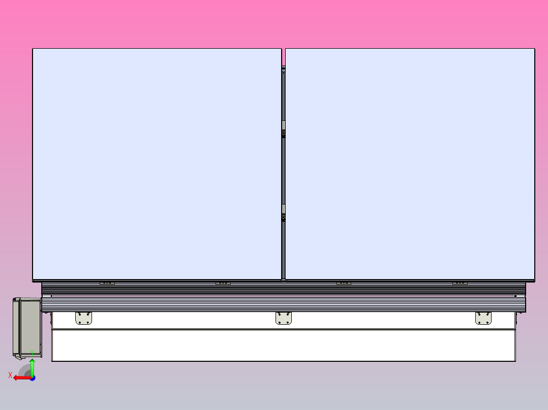 温室太阳能电池板后视图