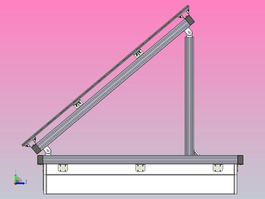 温室太阳能电池板左视缩略图