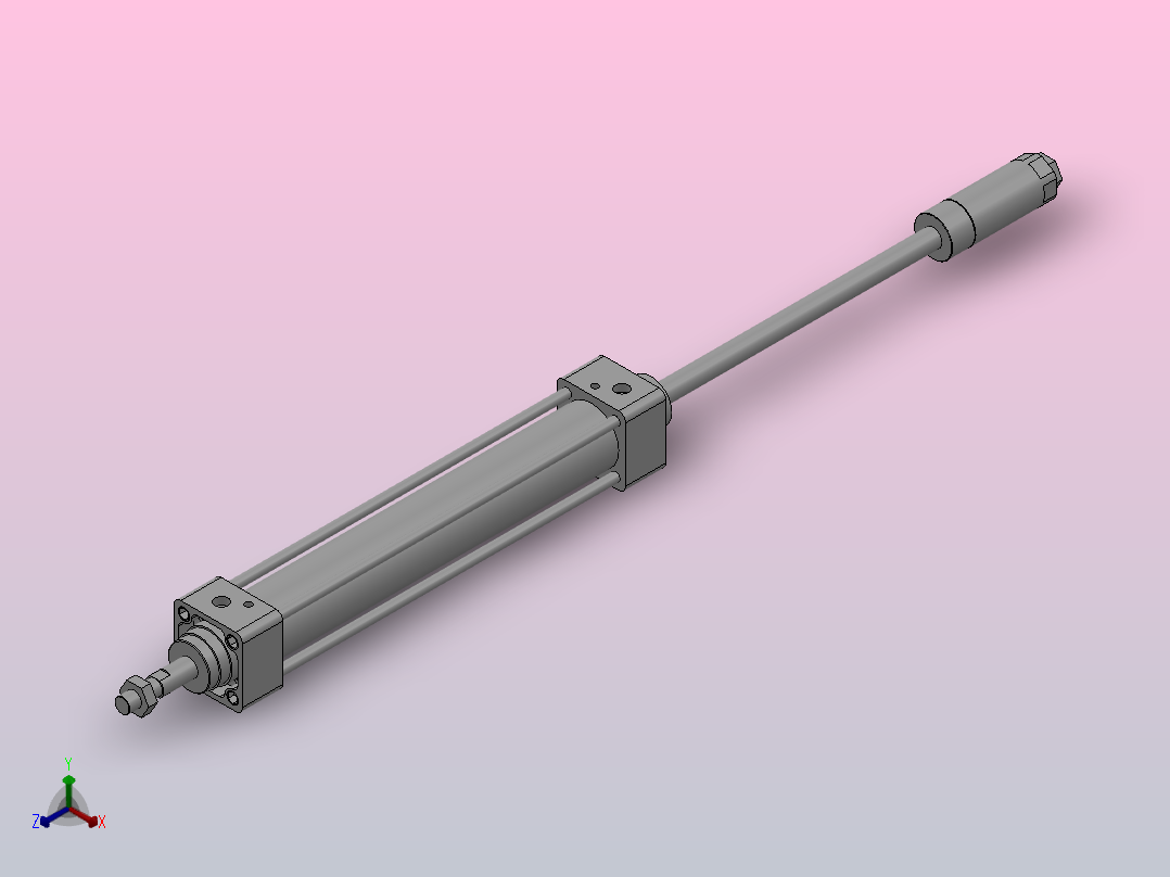 MBB系列标准气缸[MBBJ-32x200-50-S]主视图