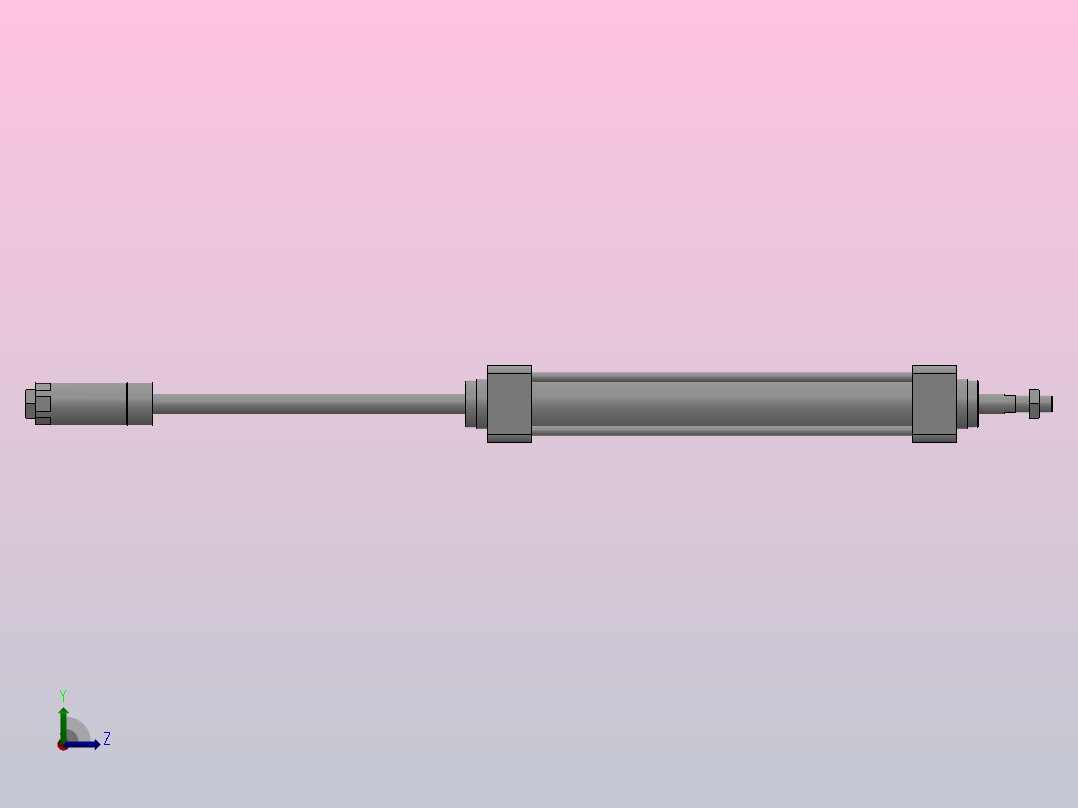 MBB系列标准气缸[MBBJ-32x200-50-S]左视图