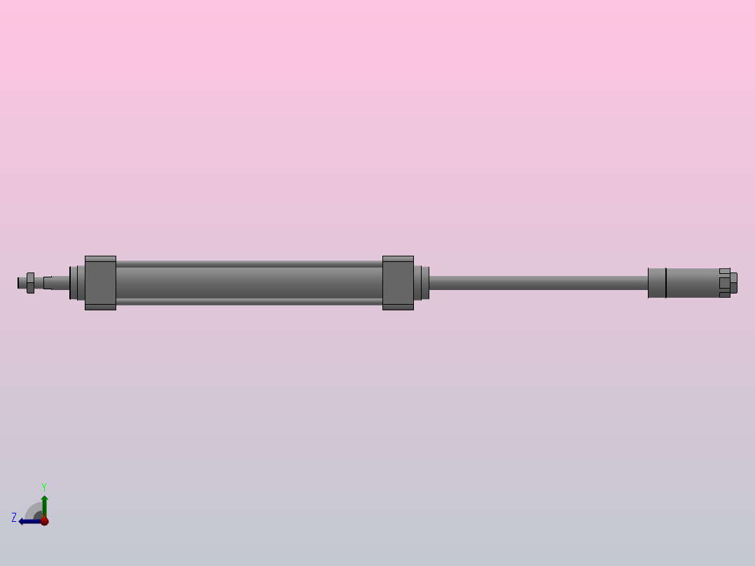 MBB系列标准气缸[MBBJ-32x200-50-S]右视图