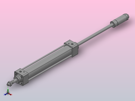 MBB系列标准气缸[MBBJ-32x200-50-S]正等轴测缩略图