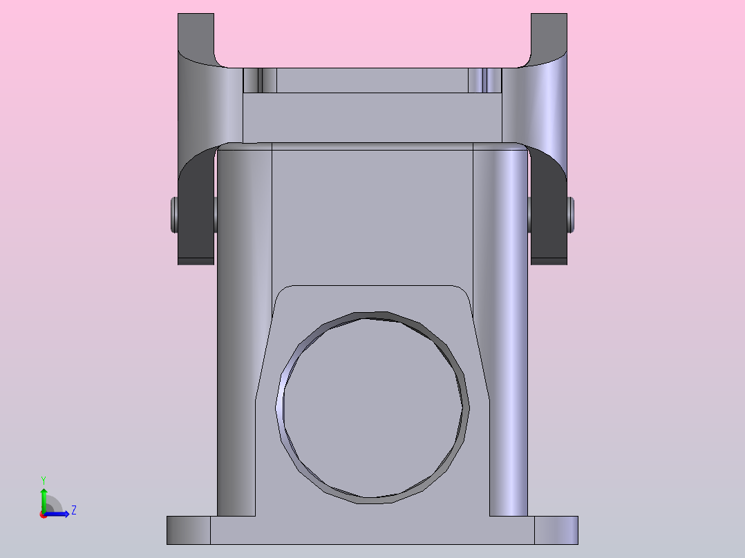 重载矩形航空插头座左视图